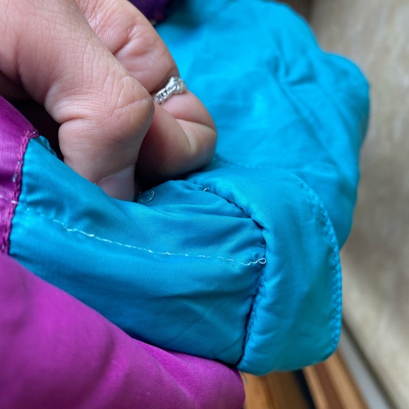 Vintage 80s 90s Puma Purple and Teal Pull Over Windbreaker Jacket Unisex Large - Picture 10 of 11